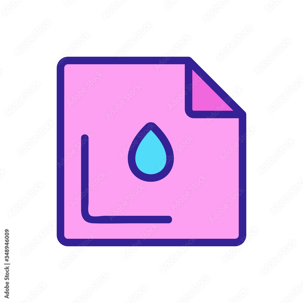 wet square napkin icon vector. wet square napkin sign. color symbol illustration wet square napkin icon vector. wet square napkin sign. color symbol illustration