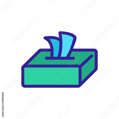 box of dry wipes icon vector. box of dry wipes sign. color symbol illustration