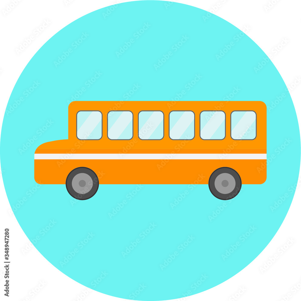 School bus, transportation vector icon illustration School bus, transportation vector icon illustration