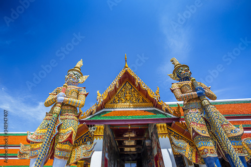 Wat Phra Kaew Ancient temple in bangkok Thailand 