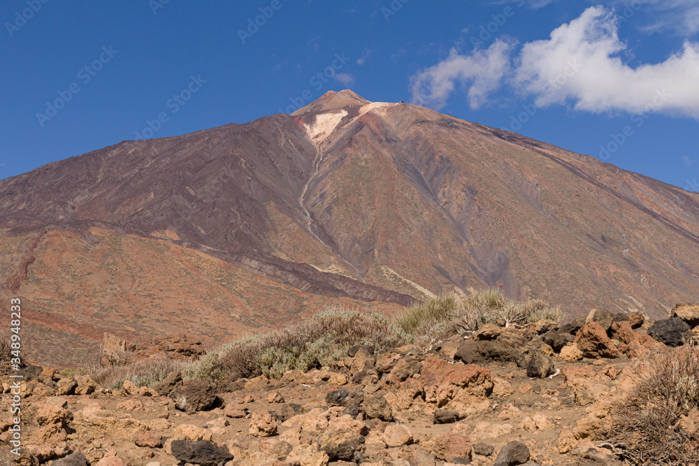 mount Teide on island Tenerife  at a sunny day