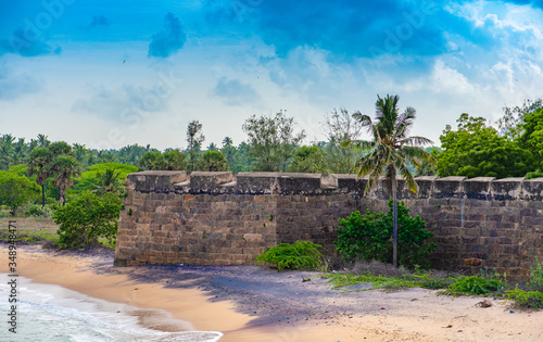 Tableau sur toile Vattakottai Fort is a seaside fort near Kanyakumari, Tamil Nadu the southern tip of India