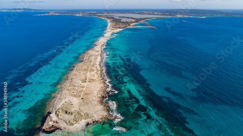 beaches with turquoise sea in the Formentera island © sebas