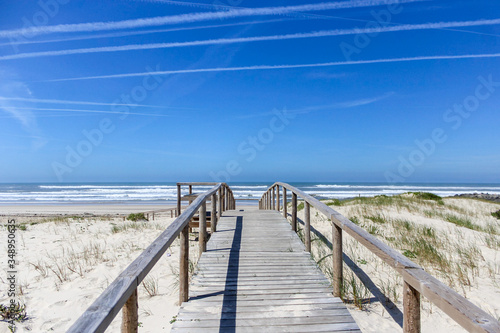 Steg ans Meer in Portugal -Praia da Viera