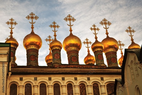 Architecture of Moscow Kremlin. Popular landmark.
