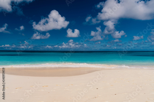 Fototapeta Naklejka Na Ścianę i Meble -  Caribbean beach on the island of Anguilla the most beautiful sea in the Antilles
