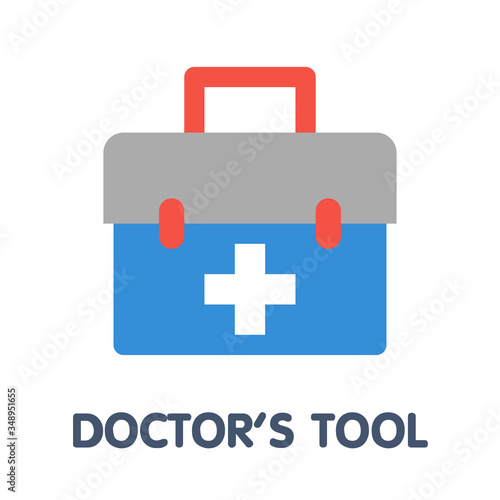 Icon doctor's tool  flat style icon design  illustration on white background
