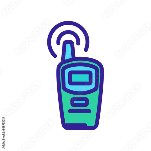 walkie talkie with catch signal icon vector. walkie talkie with catch signal sign. color symbol illustration