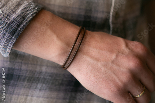 Leather bracelets for men. Bracelet with magnetic closure. Bracelets for everyone. Handmade leather bracelet.