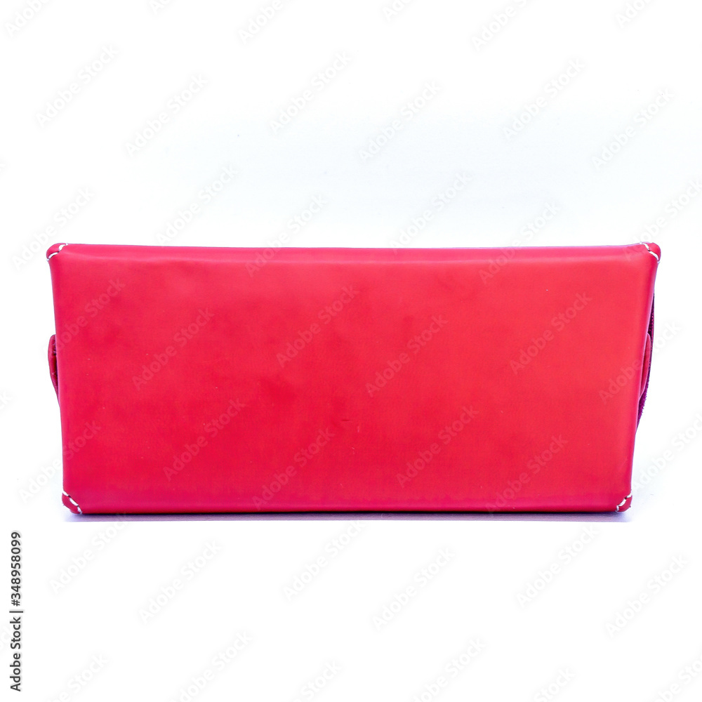 Genuine leather glasses case on white background isolated Genuine leather glasses case on white background isolated