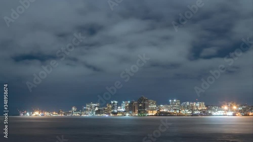 Halifax, Nova Scotia, Skyline, Night (TIME-LAPSE)