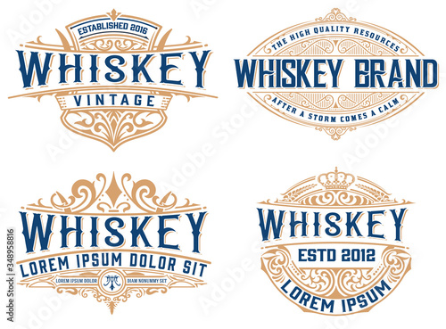 Set of 4 old cards. Western style