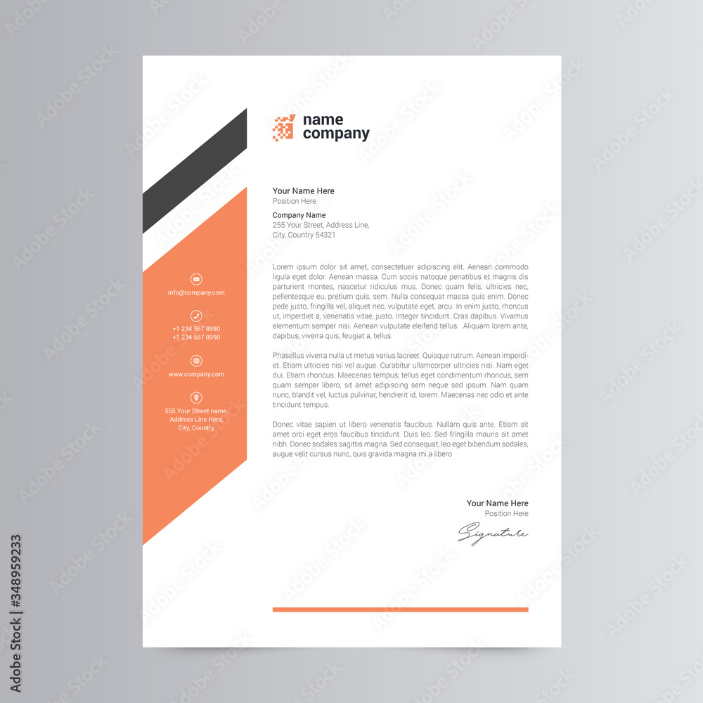 Clean And Corporate Letterhead Template Design Clean And Corporate Letterhead Template Design