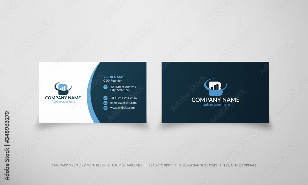 Accounting and Financial B letter business card