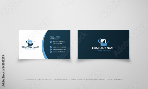 Accounting and Financial B letter business card