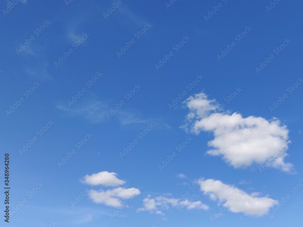 Atmospheric Phenomena. Blue sky and white clouds