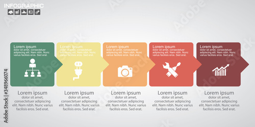 Timeline infographics, elements and icons. Vector