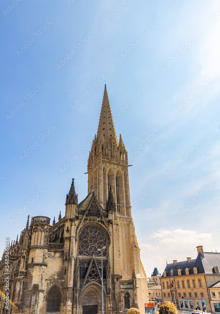 Fototapeta premium XIII century St. Peter Catholic church in Caen, Normandy, France