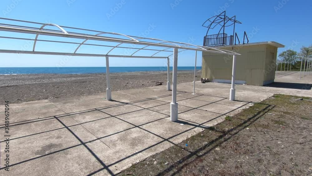 Empty beach in Sochi, Russia during quarantine. COVID-19 Empty beach in Sochi, Russia during quarantine. COVID-19