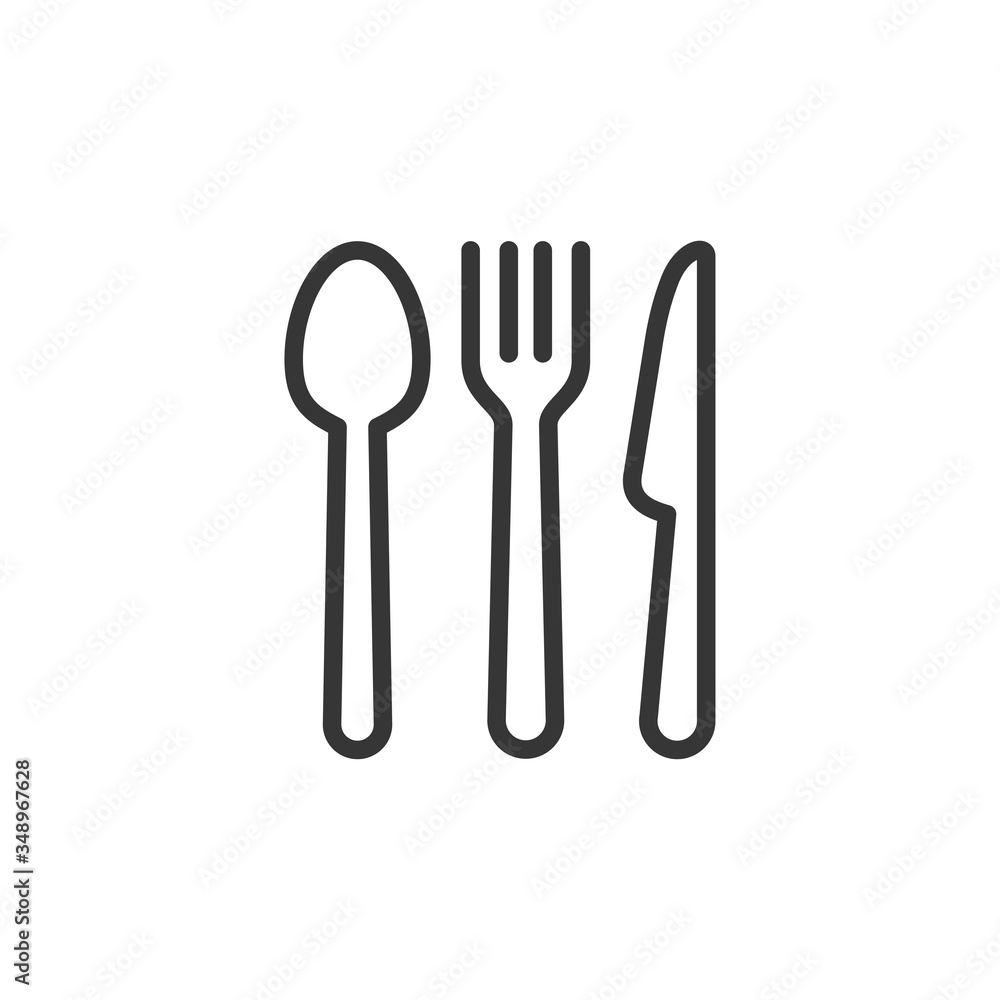 Spoon, Knife, And Fork Icon Vector Illustration Spoon, Knife, And Fork Icon Vector Illustration
