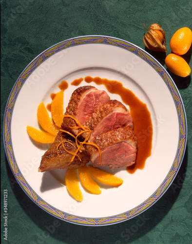 Magret de canard à l'orange