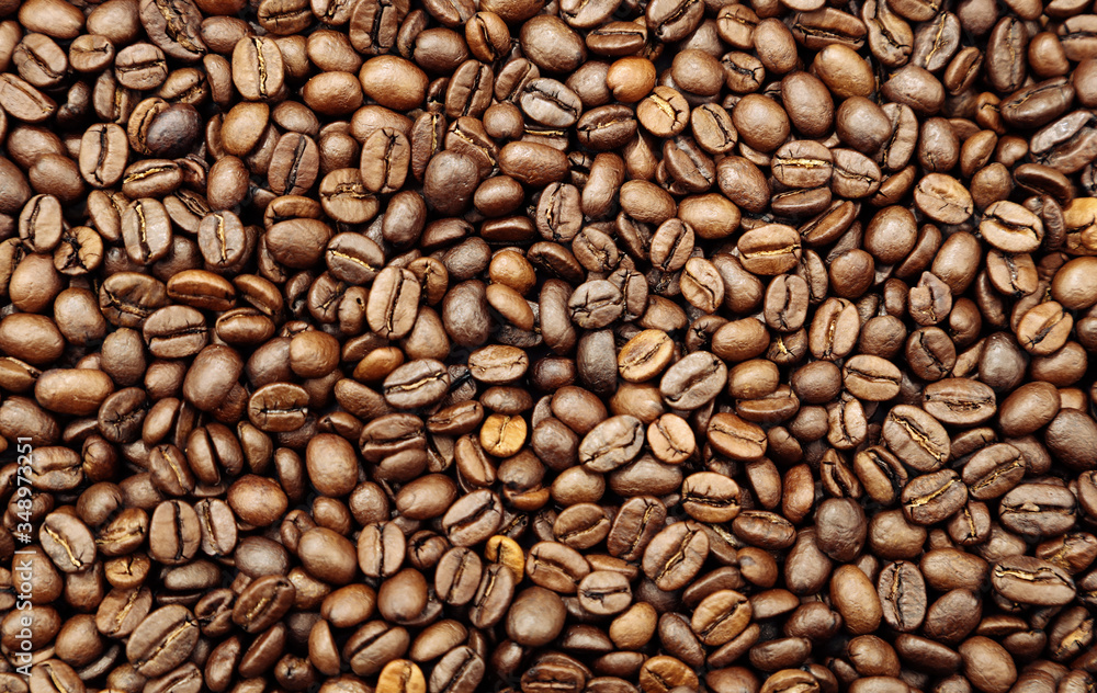 Roasted coffee beans background Roasted coffee beans background