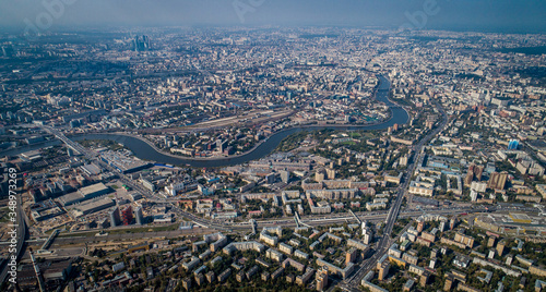 An aerial view taken with a drone in Moscow, Russia © Dmitry