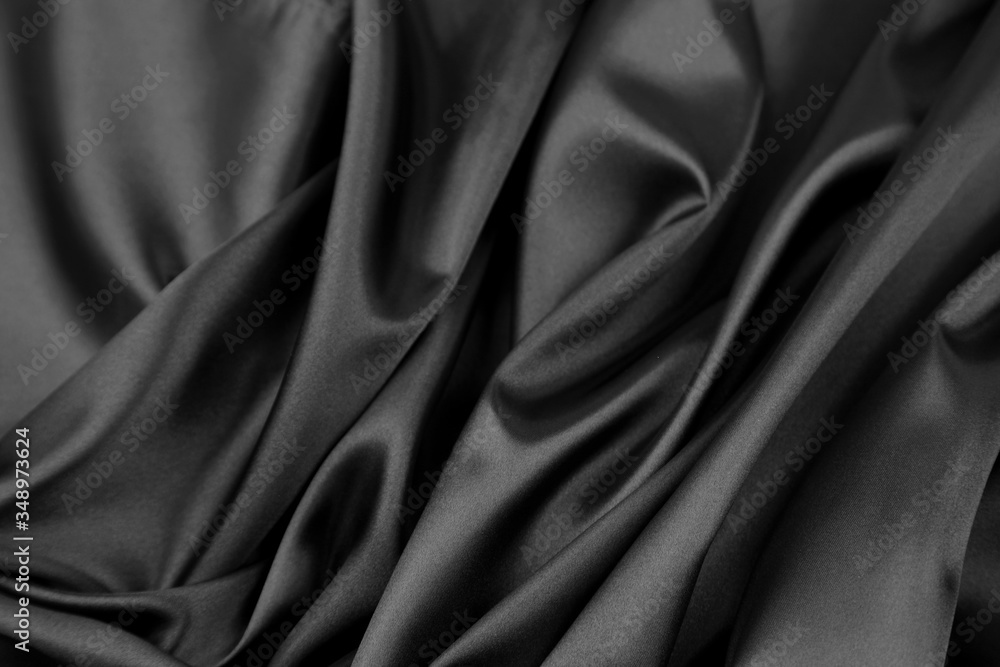Obraz premium Black silk fabric