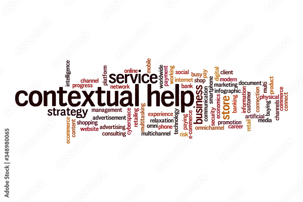 Contextual help cloud concept