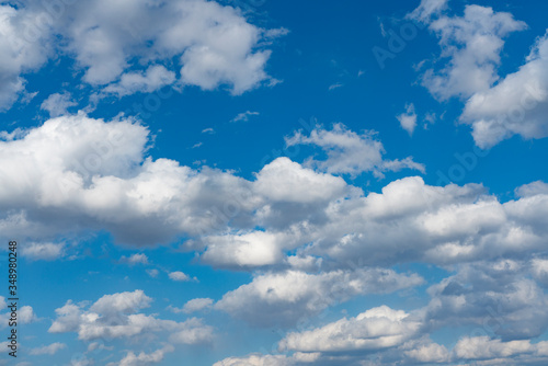 Fototapeta Naklejka Na Ścianę i Meble -  White clouds on a background of blue sky.