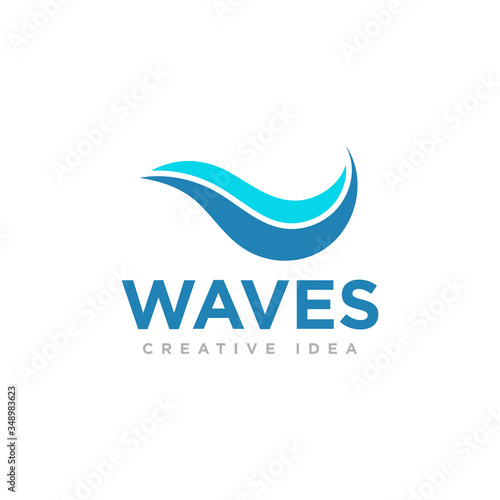 Waves Logo Icon Design Vector