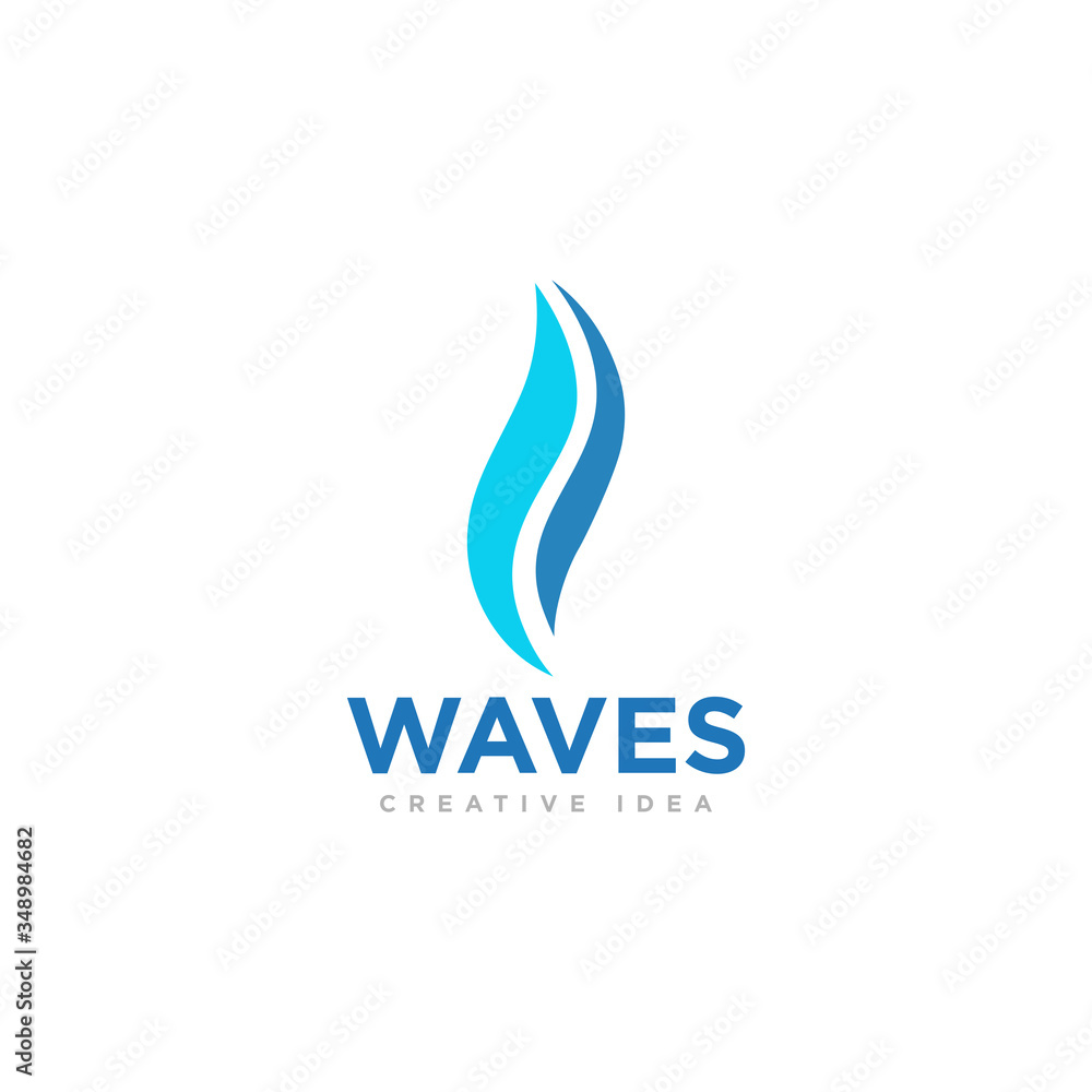 Waves Logo Icon Design Vector Waves Logo Icon Design Vector