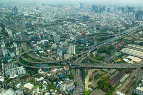 aerial view of bangkok city