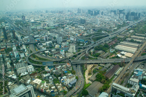 aerial view of bangkok city