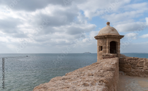 sentry box of the castle of San Sebastian in Cadiz