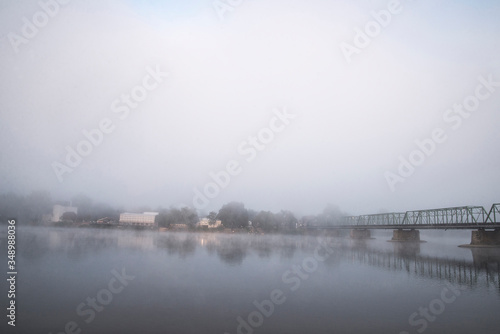 foggy morning on the river