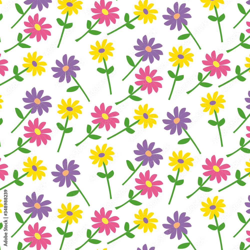 Cover design with floral pattern. Hand drawn creative flowers. Colorful artistic background with blossom. It can be used for invitation, card, cover book, catalog.  Vector illustration, eps 8
