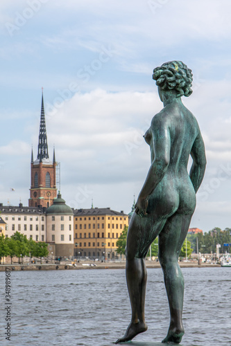 Stockholm - Statue vor Rathaus photo