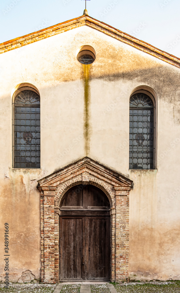 View on the church of San Martino in the village of Este in the province of Padua, Veneto - Italy