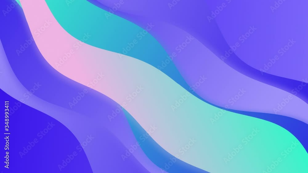 abstract blue gradient background with waves 4k seamless loop