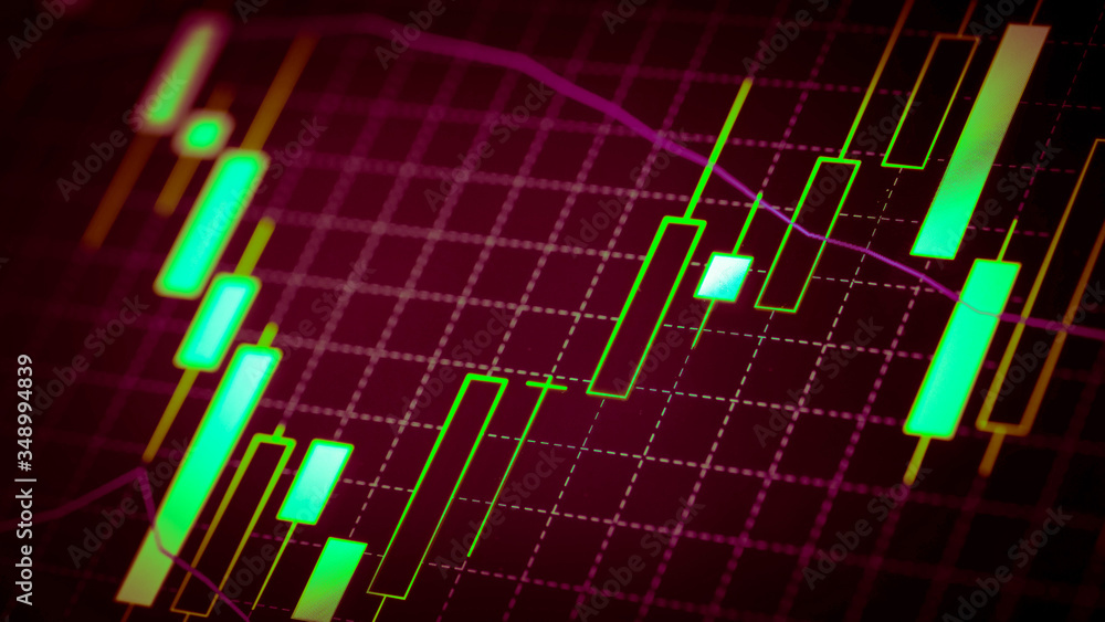 Candlestick chart Down trend of trading graph in graphic concept suitable for financial investment or Economic trends business idea and all art work design. Abstract finance background Candlestick chart Down trend of trading graph in graphic concept suitable for financial investment or Economic trends business idea and all art work design. Abstract finance background
