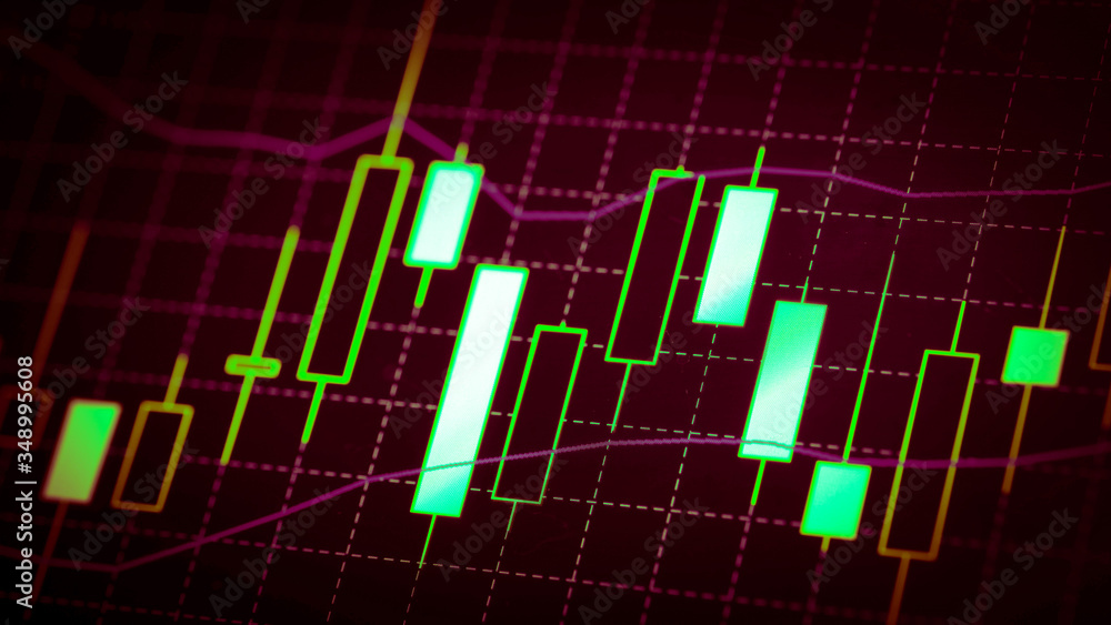 Candlestick chart Down trend of trading graph in graphic concept suitable for financial investment or Economic trends business idea and all art work design. Abstract finance background Candlestick chart Down trend of trading graph in graphic concept suitable for financial investment or Economic trends business idea and all art work design. Abstract finance background