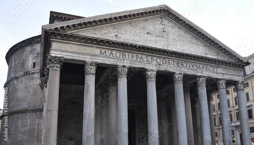 pantheon facade in italy rome