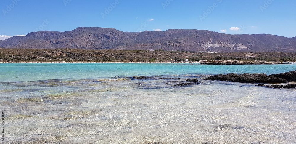 Sea and volcanic beach 