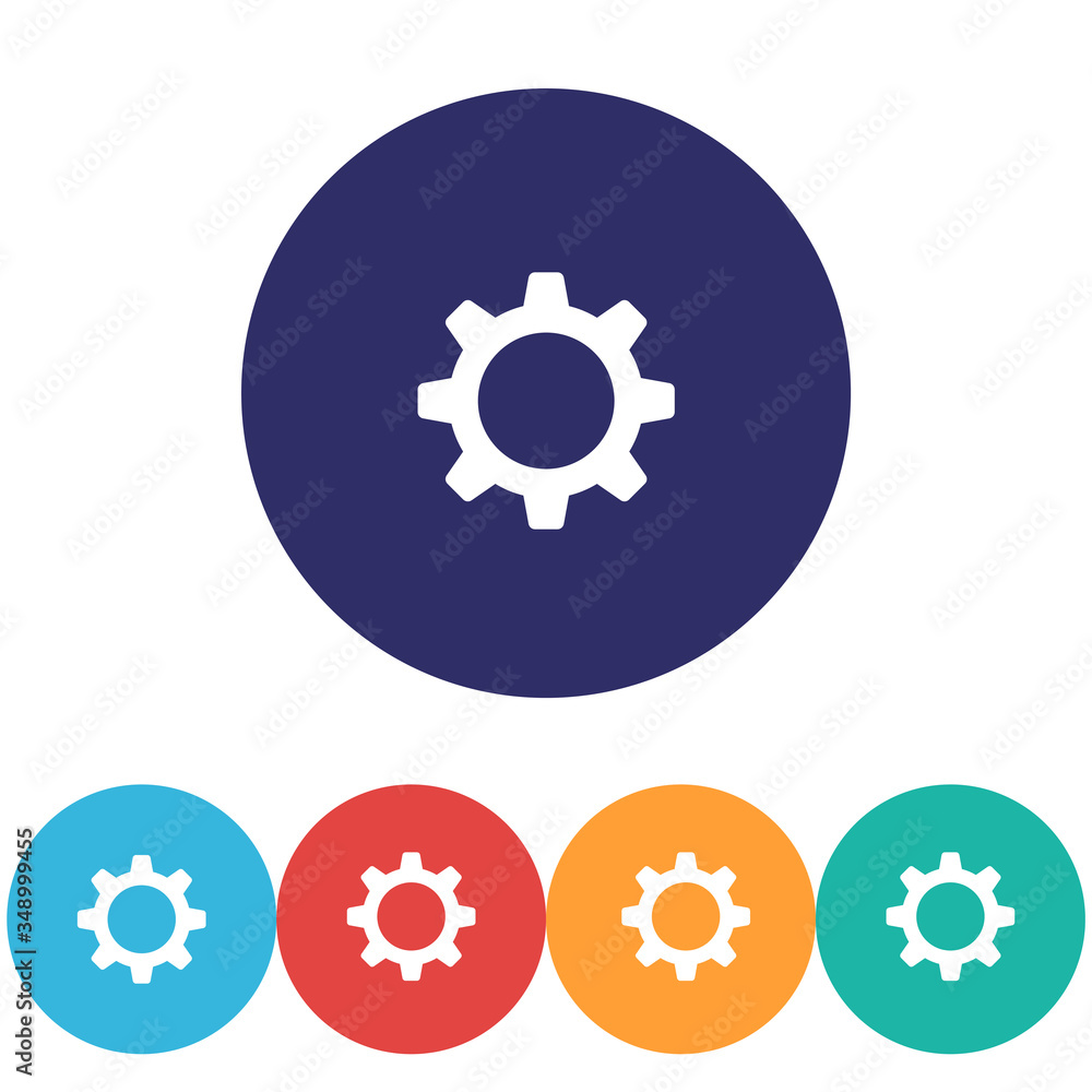 Gears vector icon , lorem ipsum Flat design Gears vector icon , lorem ipsum Flat design
