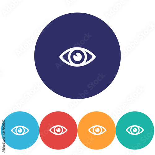 Eye vector icon , lorem ipsum Flat design