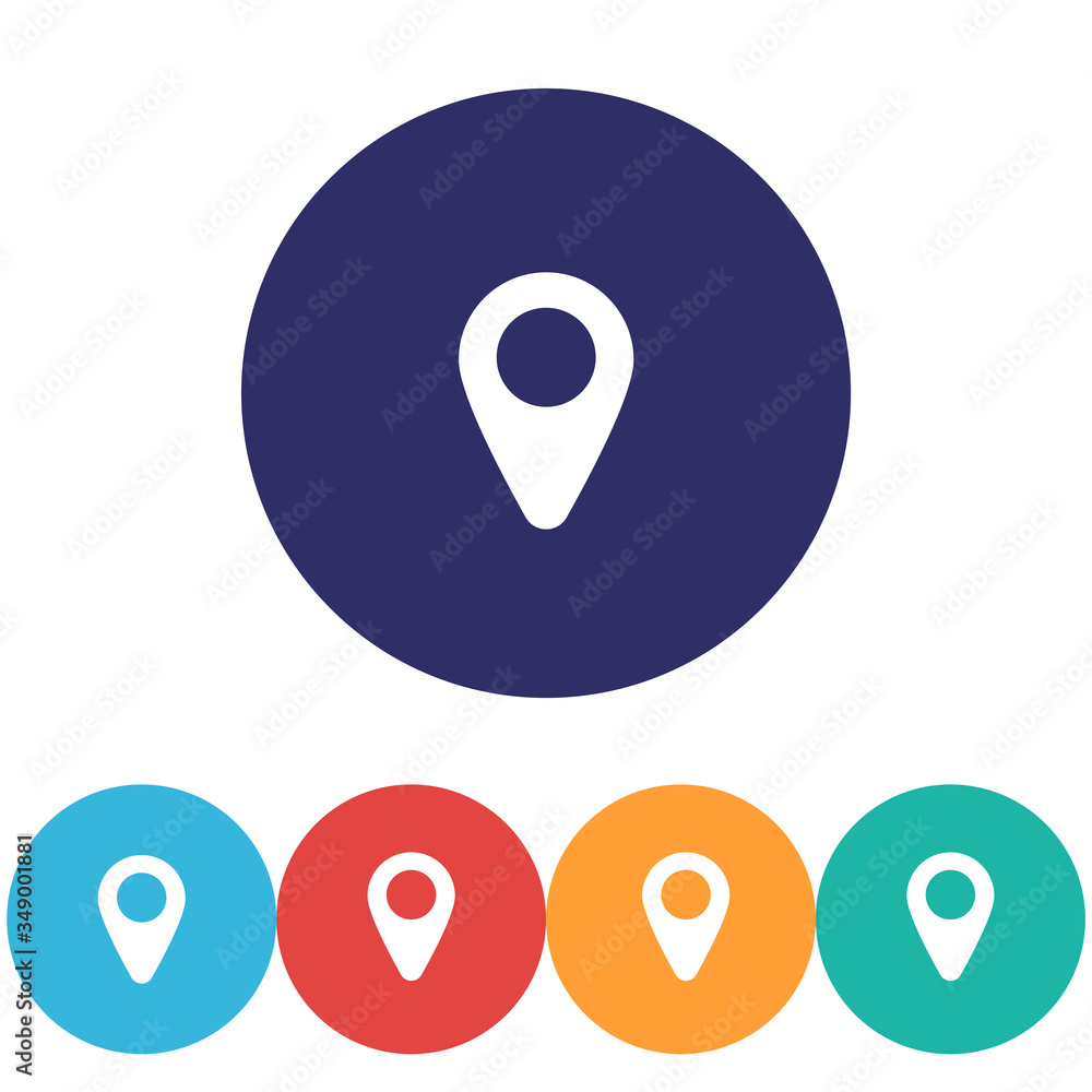 Map pin vector icon , lorem ipsum Flat design Map pin vector icon , lorem ipsum Flat design