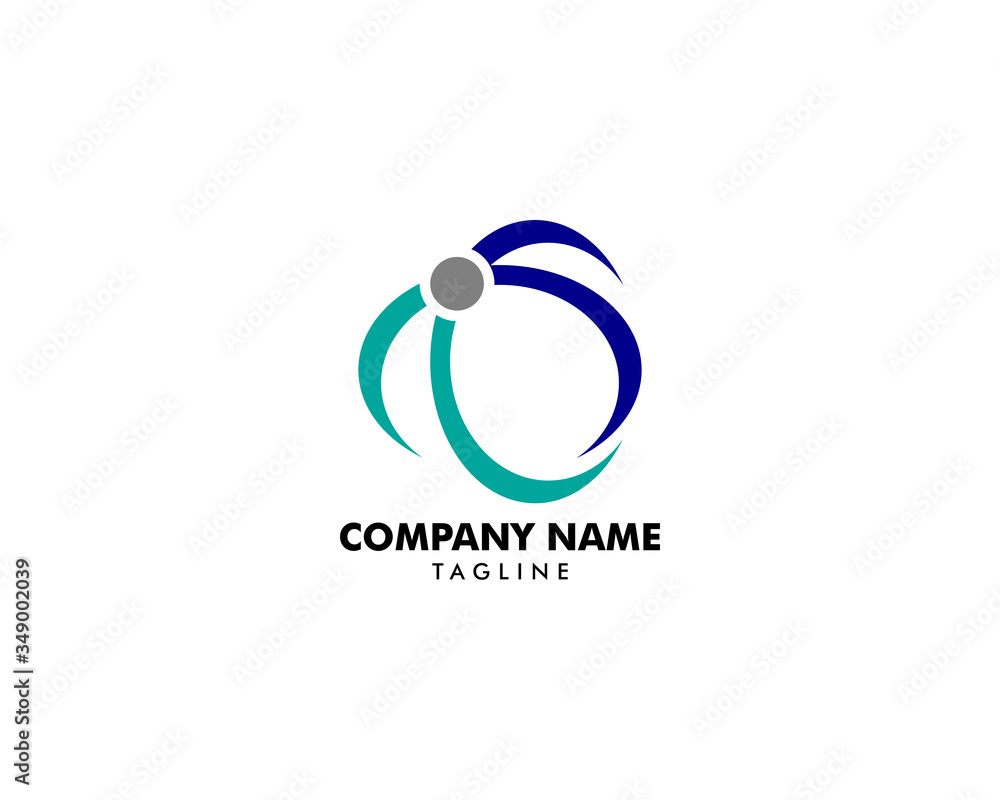 Fototapeta premium Abstract Network Connection Icon Logo Design Vector Illustration