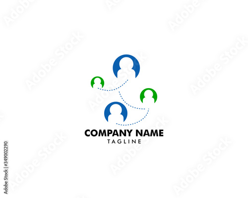 Community logo, Teamwork logo, Social logo, Partnership logo, Communication logo