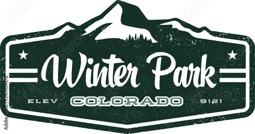 Winter Park Colorado Vintage Style Icon